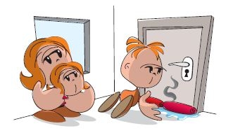 Če se dim širi v prostor skozi odprtine na vratih, jih skušamo zamašiti z vlažnimi brisačami,